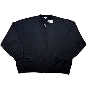 NWT Edwards Sweater Mens 5XL‎ Black Tuff Pil Plus Full Zip Cardigan Jacket 5XL